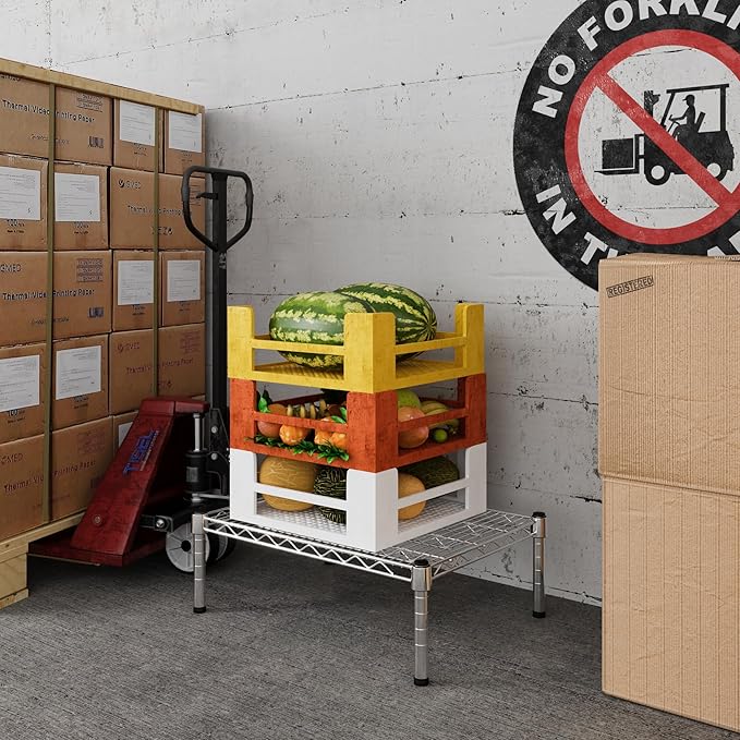 18" Deep x 24" Wide x 8" Height 1-Tier Wire Shelving Kit | NSF Commercial Storage Rack Unit