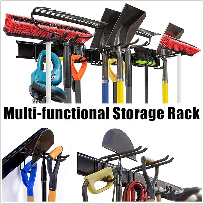 WALMANN Garage Storage Organization System Ski Wall Rack Up to 10 Pairs of Skis Mount Hanger Home Shed and Garage Snowboard Wall Rack Holds Up to 300 lbs