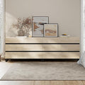 WAMPAT Dresser for Bedroom, Closet Organizers and Storage with 12 Drawers, Chest of Drawers with Metal Base, Modern Wooden Dresser for Living Room, Bedroom, Light Oak