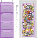 Honeyera Plush Storage (Patent Pending) - Plush Hammock Net Over Door Organizer for Stuffies, Baby Accessories, Toy/Hammock Hanging Storage Big Girls Toddler Large Bag Animals (Purple)
