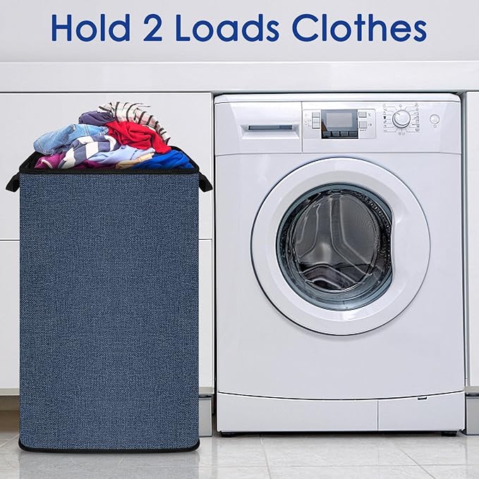 SNIGJAT Large Laundry Hamper, Tall Laundry Hamper with Sturdy Handles, Hampers for Laundry, Rectangular Dirty Clothes Hamper for Bedroom, Extra Large Laundry Basket for Clothes Toys, 80 L