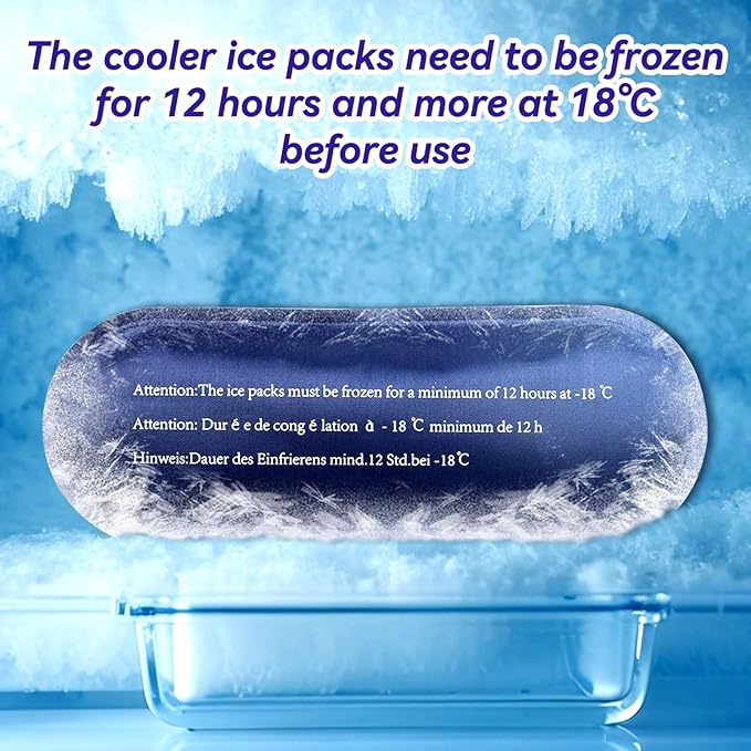 Ice Pack for Insulin Travel Case, TSA Approved Reusable Medical Cooler Bag Ice Packs for Diabetic (Pack of 2)