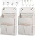 Hanging Basket for Organizing, Wall Organizer with Pockets and Over The Door Organizer，Can for Home, Closet, Office and Camper (2 White)