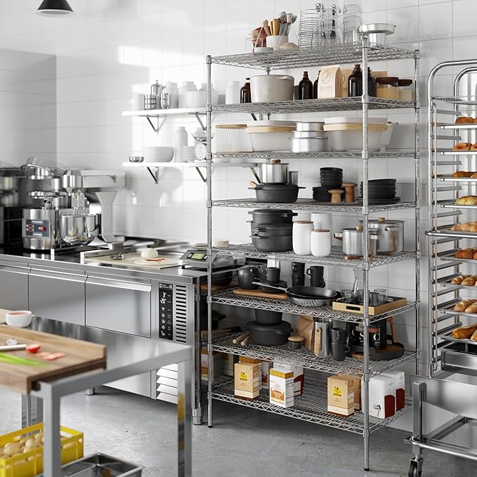 24" Deep x 42" Wide x 86" Height Wire Shelving Kit | 8-Tier | NSF Commercial Storage Rack Unit