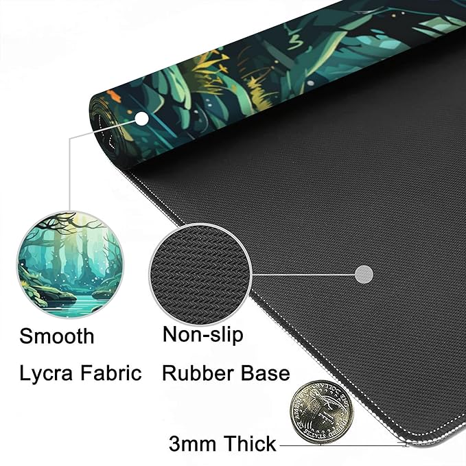 Gaming Mouse Mat Beautiful Landscape Large Mouse Pad Extended Mouse Pad Desk Mat Non-Slip Rubber Base Mice Pad Desk Pad for Office Game Home 35.4x15.75 in