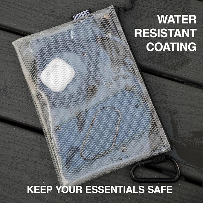 GOBAGS Air Production Small Clear Zipper Pouch (4‑Pack) – Cable Organizer & Travel Gear Bag for Electronics, Camera Accessories, Tool Pouch & Small Tech Storage