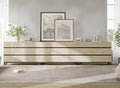 WAMPAT Dresser for Bedroom, Closet Organizers and Storage with 18 Drawers, Chest of Drawers with Metal Base, Wooden Modern Dresser for Living Room, Bedroom, Entryway, Light Oak