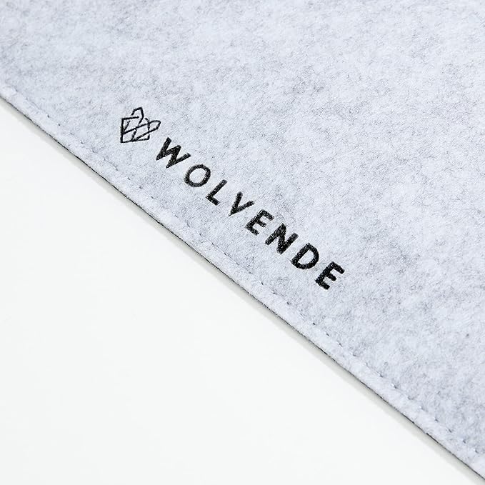 Premium Felt Desk Mat | Large 15.75" x 36" | Multifunctional Desk Pad for Home Office | Light Gray