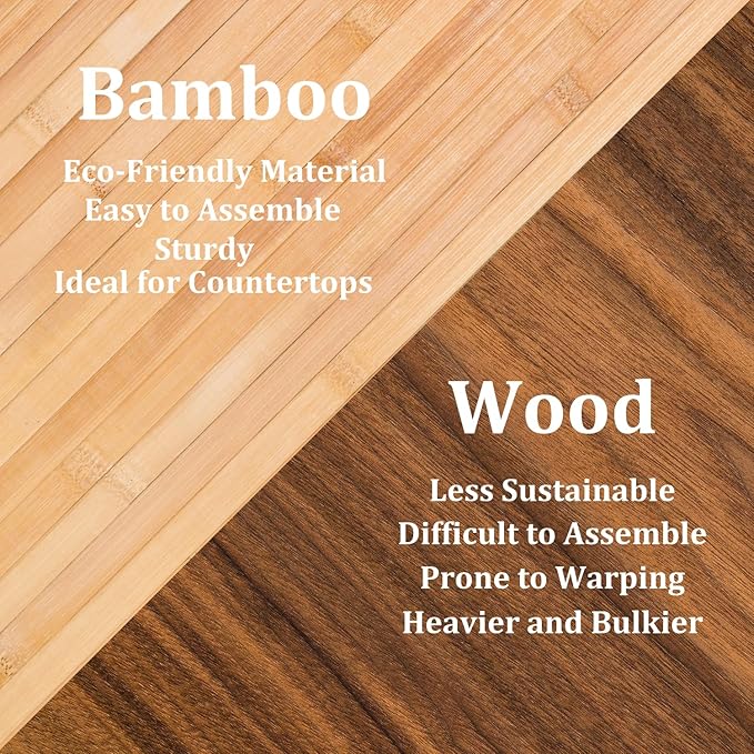 8 Bottle Bamboo Small Wine Rack for Countertop, No Tools Assembly, Modern Lattice Design, Durable, Wine and Liquor Bottle Storage for Small Spaces