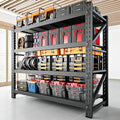 3000LBS Storage Shelves,48" W Garage Shelving Heavy Duty Metal Adjustable Garage Shelves, Shelving Units Industrial Shelving for Warehouse,48" W x 24" D x 69" H,Black