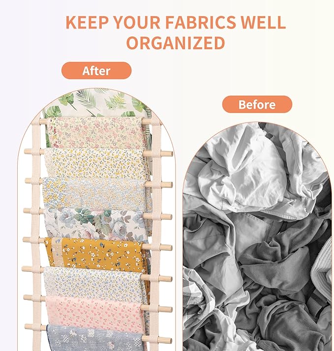 sewing fabric storage: 31.5 Inch fabric organizer and sewing fabrics organizer room hanging organization for Door & wall Craft Closet Boards Stash Store Yarn quilting Pattern Notions Supplies