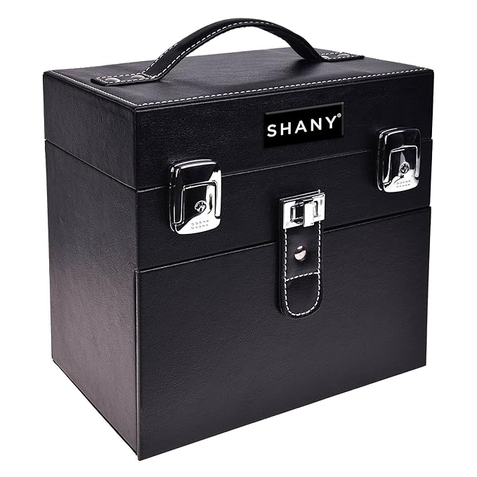 SHANY Color Matters - Makeup Travel Case Nail Accessories Organizer and Makeup Train Case - Makeup Storage Box - Black