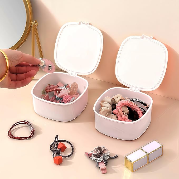 Small Hair Accessories Organizer Box For Girls Kids Teens Women, Hair clips/Ties/bands/pins/barrettes/scrunchies Organizer and Storage! (Fox)