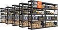 HOMEDANT House 48" Wide Boltless Heavy Duty Garage Storage Shelving Adjustable 5-Tier Metal Shelves Laminated Organization Shelf Industrial Utility Rack for Pantry Warehouse Office Store 10Pack