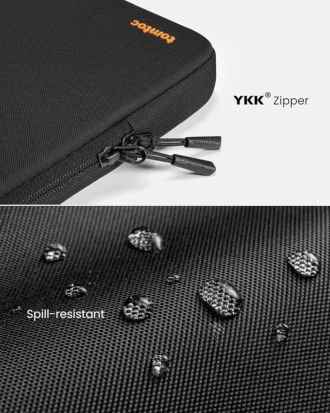 tomtoc 360° Protective Laptop Sleeve for 14-inch MacBook Pro M5/M4/M3/M2/M1 Pro/Max A3434 A3112 A3401 A3185 A2992 A2918 2025-2021, Water-Resistant Case Bag with Accessory Pocket for 13.8Surface Laptop