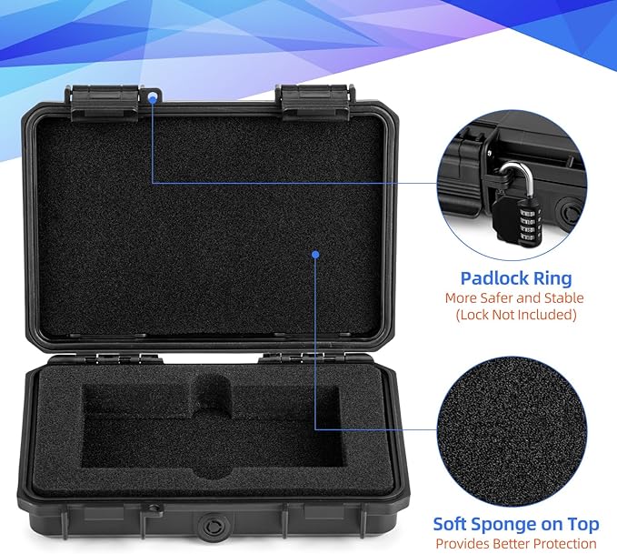 Graded Card Storage Box Case, Sports Trading Card Box - Cards Case Fits PSA MTG CSG BGS SGC Top Loaders Magnetic Card Holder, Waterproof Carrying (Mini)