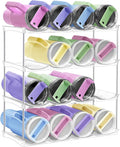 Water Bottle Organizer-Stackable Bottle Storage Rack, Water Bottle Holder for Cabinet Organization, Plastic Wine Racks/Drink Bottle Holder, 40oz Stanley Organizer for Kitchen Cabinets 4 Pack