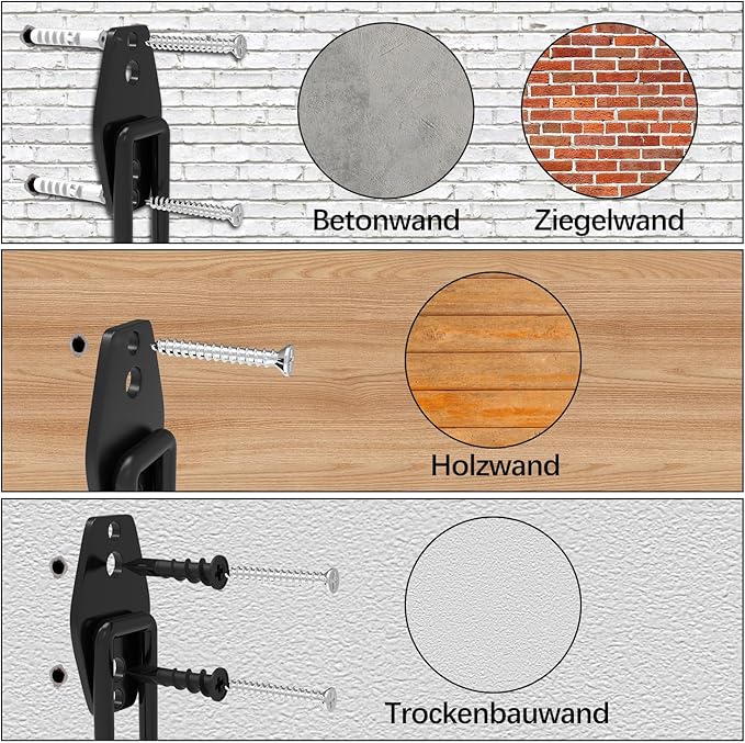 3-H Garage Wall Hooks 10 Pack, Heavy Duty Garage Hooks with Extra Welding Spots, Wall Mount Storage Organizer for Hanging Garden Lawn Tools, Chair, Shovel, Blower, Toolkit (Orange)
