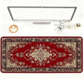 Red Vintage Persian Rug Mouse Pad – Large Extended Desk Mat 35.43 x 15.75 in – Oriental Carpet Design, Non-Slip Rubber Base, Waterproof Surface, Keyboard & Mouse Pad for Office, Gaming, Home