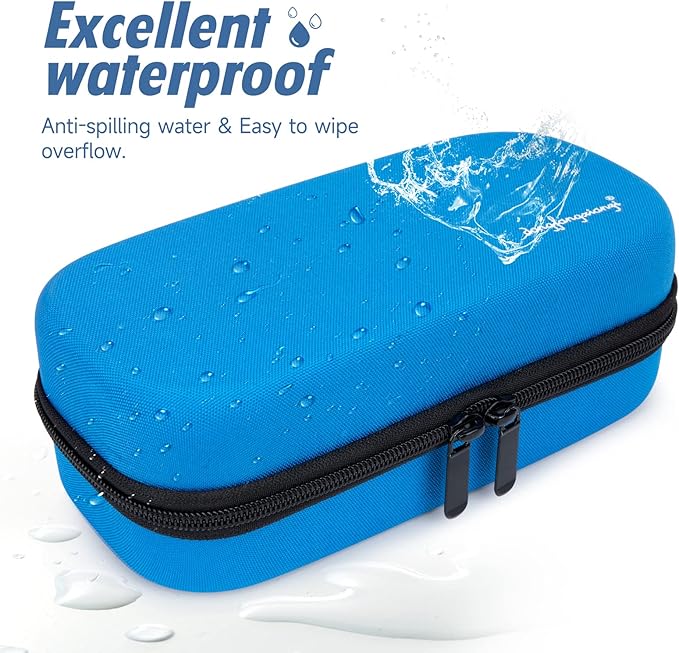 YOUSHARES Insulin Cooler Travel Case with 3 TSA Approved Ice Packs - EVA Medication Diabetic Case for Insulin Pen, Glucose Meter and Supplies (Blue)