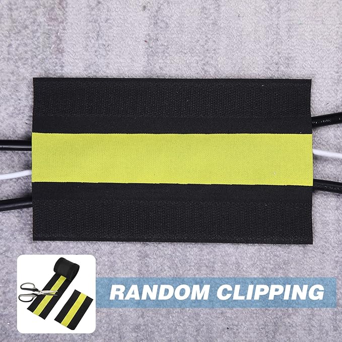 WILLBOND Carpet Cord Cover Cable Protector Floor Cover Cable Protector Management Only for Commercial Office Carpet(39.37 ft,Black and Yellow)