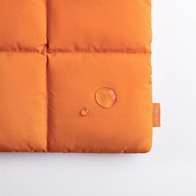 Comfyable Puffy Laptop Sleeve 13 Inch 14 Inch, Quilted Puffer Laptop Carrying Case, Pillow Case Compatible with MacBook Air M4 2025 M3 M2 M1, MacBook Pro M5 M4 Pro/Max, Orange