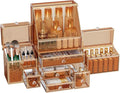 Extra Large Makeup Organizer, Glass Cosmetic Storage with Drawers, Stackable Makeup and Jewelry Organizer for Vanity Table, Bathroom Countertop, Skincare, Lipsticks, Perfume, Brushes