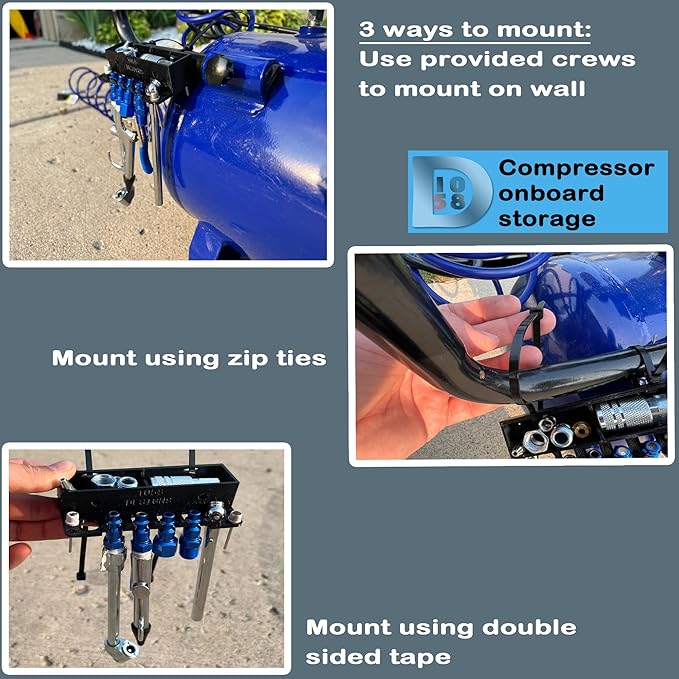 1058DESIGNS AIR COMPRESSOR ONBOARD ACCESSORY ATTACHMENT STORAGE