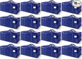 16 Pack Extra Heavy Duty Large Moving Bags with Strong Zipper & Carrying Handles, Sturdy Clothes Storage Bag Totes Bins, Packing Bags Moving Boxes College Moving Supplies, Dark Blue - 33 gal