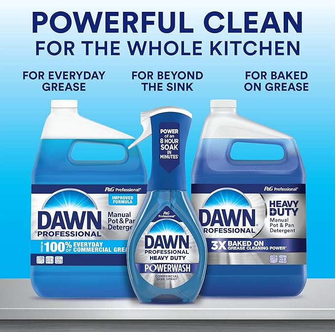 Dawn Professional Pot and Pan Detergent, Regular Scent, 3.8l (Case of 4)