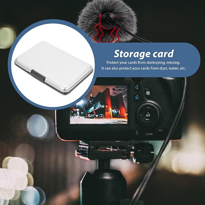 COHEALI Delicate Memory Card Case Box Portable Storage Holder for Micro and Standard Cards Drop Resistant Compact Organizer with Sturdy Construction and Scratch Protection for Digital