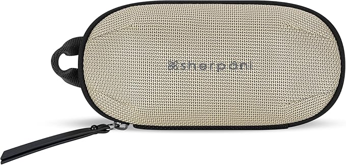Sherpani Mini Co-Pilot, Travel Cable Bag, Cord Storage Organizer, Small Tech Pouch, Accessory Carrying Case, Travel Gift for Women (Straw)