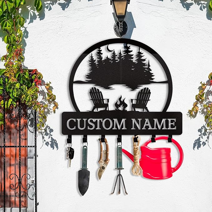 Personalized Custom Name Key Holder - Wall Mounted Key Rack for Kitchen, Entryway, Hallway, Office, Doorway
