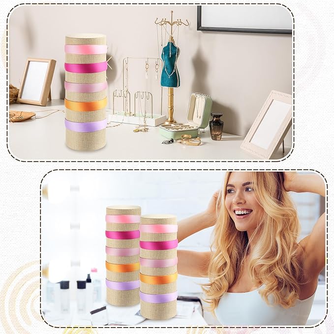 Geetery 2 Pcs Vertical Headband Holder Organizer Hairband Display Stand Headband Stand for Women Hair Hoop Accessories(Beige)