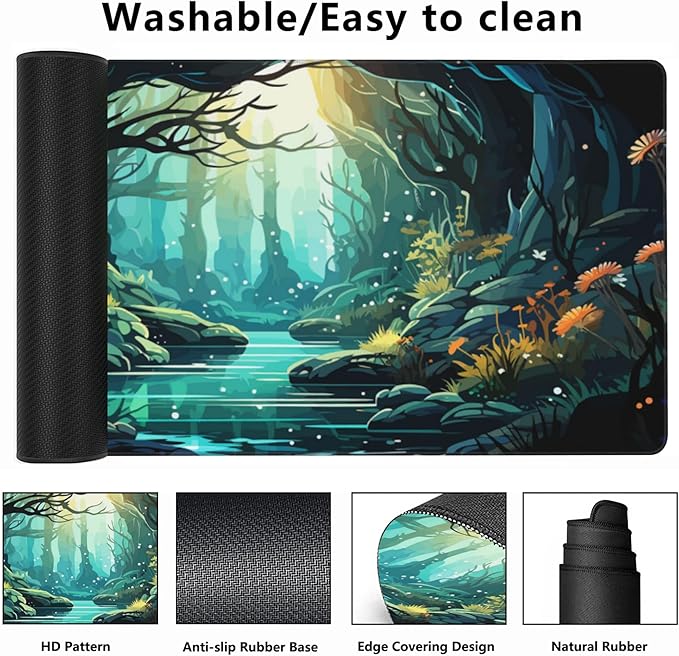 Gaming Mouse Mat Beautiful Landscape Large Mouse Pad Extended Mouse Pad Desk Mat Non-Slip Rubber Base Mice Pad Desk Pad for Office Game Home 35.4x15.75 in