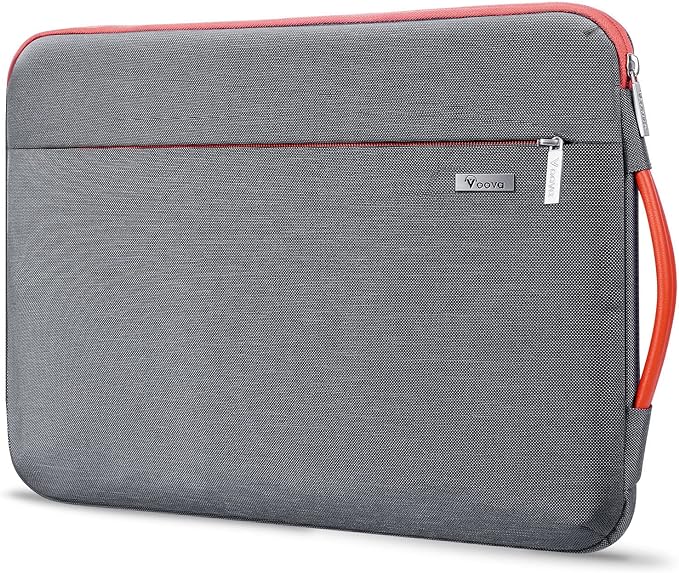 Voova Laptop Sleeve Case 13 13.6 Inch with Handle, 360°Protective Waterproof Slim Computer Bag Cover Compatible with MacBook Air 13 M1/M2/M3/M4 2020-2024, MacBook Pro 13, IPad Air/Pro 13, Grey