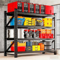 MIIIKO 48" W Storage Shelves,3000LBS Metal Garage Storage Shelving,Heavy Duty Adjustable Unit Storage Shelves for Warehouse,Basement,48" W x 24" D x 70" H,Black