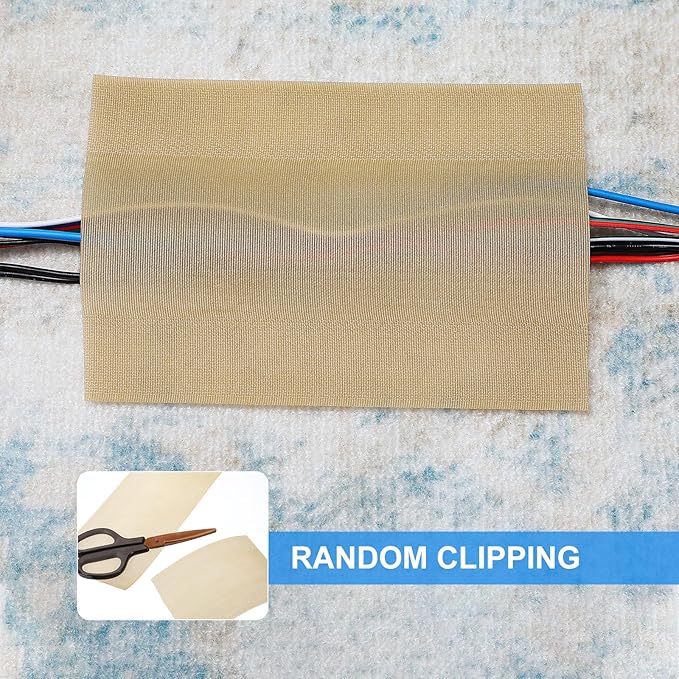 WILLBOND Carpet Cord Cover Cable Protector Floor Cover Cable Protector Management Only for Commercial Office Carpet(9.84 ft,Khaki)