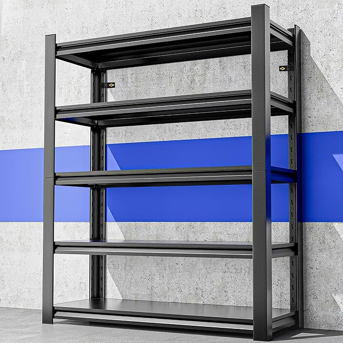 78" H 47.2" Wide Garage Shelving,Thickened Heavy Duty Metal Shelving Adjustable Shelves,Garage Storage Shelves,Rack Industrial Tool Shelf for Basement Metro