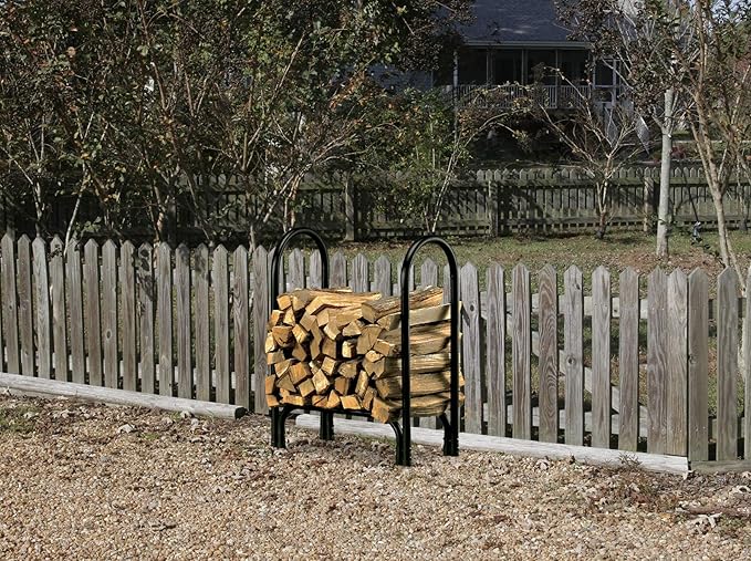 Fire Beauty Firewood Rack Log Holder,Log Storage Holder,Storage Rack,Firewood Stacker for Fireplace Indoor Outdoor(Middle)