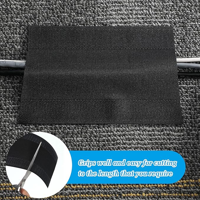 WILLBOND Carpet Cord Cover Cable Protector Floor Cover Cable Protector Management Only for Commercial Office Carpet(29.53 ft,Black)