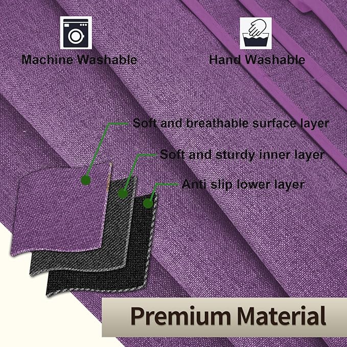 Remote Control Holder Armchair Caddy for Recliner Couch, Non-Slip Armrest Organizer with 5 Pockets for Magazine, Tablet, Phone, iPad (Purple)