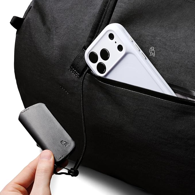 Bellroy Venture Ready Duffel 55L (large-format travel bag with streamlined organization and rugged materials) - Black