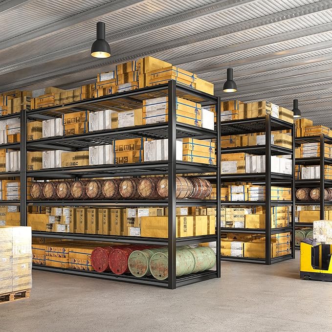 REIBII 60" W Garage Shelving, 3000LBS Storage Shelves, 6 Tier Heavy Duty Shelving, Adjustable Metal Shelving Units and Storage Rack for Warehouse, Pantry, Basement, 60" W x 84" Hx 24" D, 3 Pack