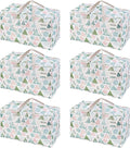 VENO 6 Pack Moving Bags and Large Christmas Decoration Storage Bins with lids. Alternative to Moving Boxes, Packing Supplies for College. Heavy Duty Totes (Pastel Forest, 6 Pack)