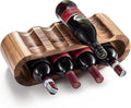 BLUEWEST Wooden Countertop Wine Rack – 8-Bottle Acacia Wine Holder Stand – Freestanding Wine Storage – Great for Home Decor No Assembly Required
