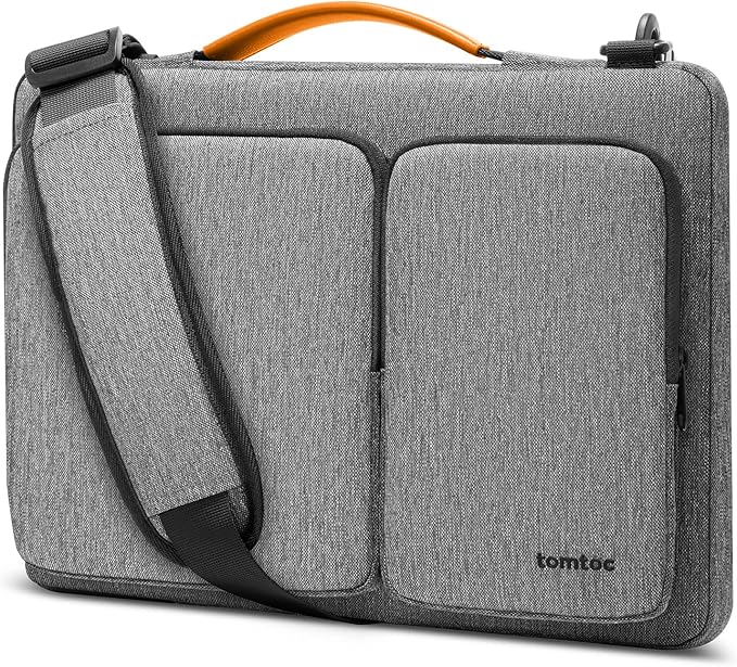tomtoc Laptop Shoulder Bag for 2025 14 Inch MacBook Pro M5/M4/M3/M2/M1 Pro/Max 2025-2021, 13.5-14.4 Surface Laptop 7/6/Studio 2, Surface Book 3, 360 Protective Case Fit Asus VivoBook
