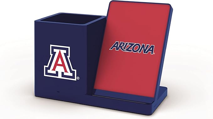 SOAR NCAA Unisex Cell Phone Wireless Charging Stand and Desktop Organizer