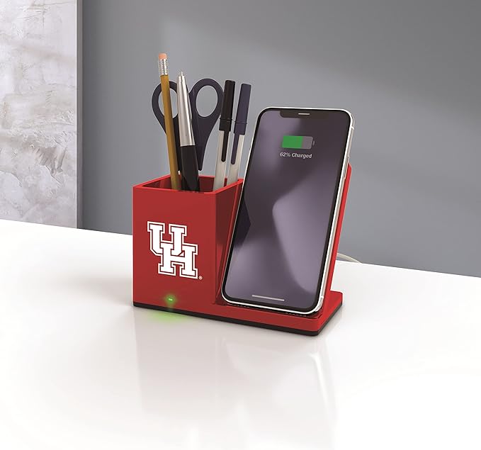 SOAR NCAA Unisex Cell Phone Wireless Charging Stand and Desktop Organizer