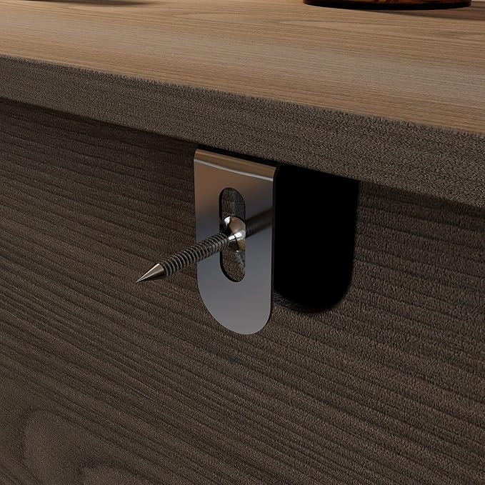 Bedside Table with 3 Drawers, Modern Side Table, Small Nightstand, Wooden Bed Side Tables, Wood Grain Floor Storage Organizer with Metal Handles for Sofa Couch Bedroom, Dark Brown
